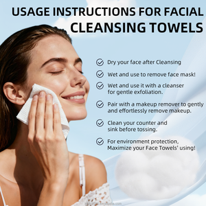 Serviettes pour le visage personnalisées NOUVELLES en boîte magnétique, jetables, non tissées, hypoallergéniques, antimicrobiennes, écologiques, sans peluches, séchage rapide, douces - Product Image 4