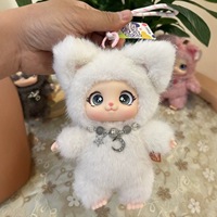 Adorables Porte-clés et Breloques de Sac en Forme de Moutons en Peluche en Fibre de Polyester, Famille de Personnages de Dessin Animé Mignons et Amusants