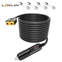 Câble d'extension allume-cigare 12V 24V pour véhicule, 1 mètre, avec prise XT60 moulée par injection, câble d'alimentation portable pour voiture