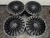 Velg Mobil Custom Forged Multi-spoke Black Machine Face 1-piece 18 19 20 21 22 Inci, Cocok untuk Mercedes Ferrari SF90