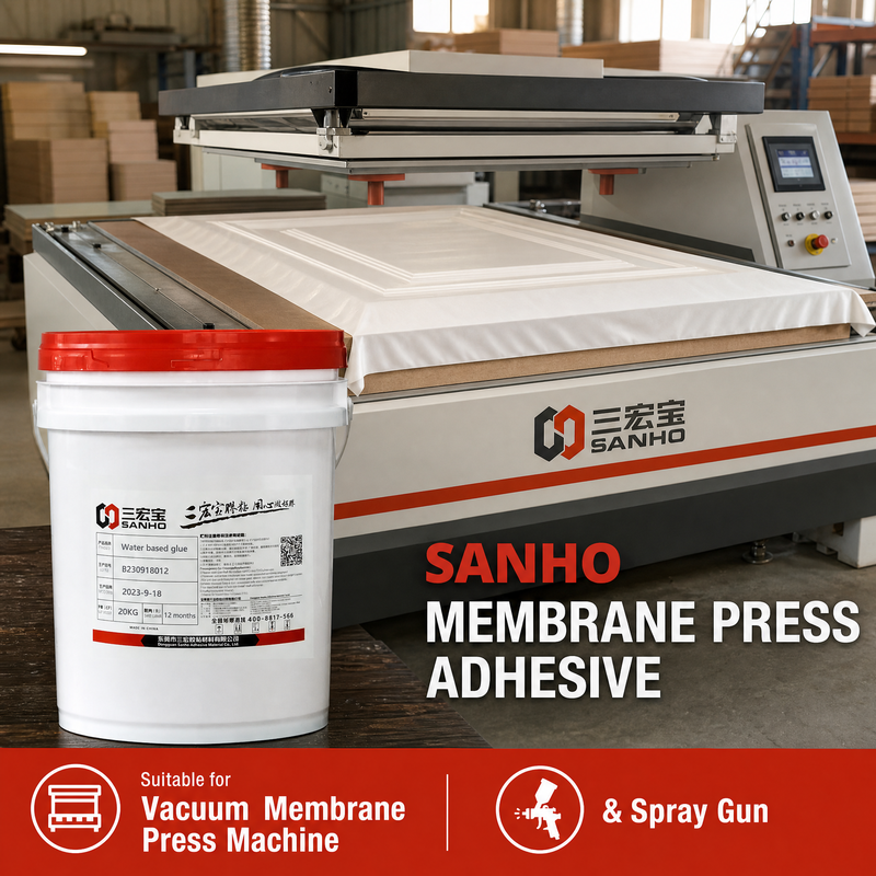 Urethane Material Types Henkel Milky White Polyurethane Liquid Glue Water-based Vacuum Membrane ...