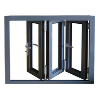 Fenêtres pliantes en aluminium NFRC CE AS2047 TOMA, grilles en aluminium, portes pliantes en aluminium, portes pliantes automatiques en aluminium marron pour patio