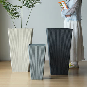 Deep High <strong>Plastic</strong> <strong>Garden</strong> Planters for Outdoor/Indoor Plants <strong>Tall</strong> Square Large Plant Pots Stackable Nordic <strong>Plastic</strong> Flower Pots - Product Image 2