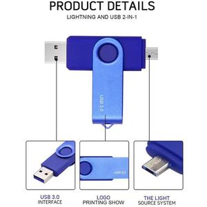 USB3.0 Ổ Đĩa <span class=keywords><strong>Flash</strong></span> 2 Trong 1 OTG Xoay Mini Kim Loại Ổ Đĩa <span class=keywords><strong>USB</strong></span> 8G 16G 32G 64G 128G - Product Image 4