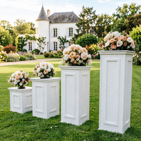 Ensemble de supports à gâteaux de mariage en PVC de style moderne, 60 cm, haute qualité, motif sculpté, pour présentation de desserts, table pilier, événement de mariage