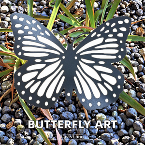 Gran Mariposa de Hierro Fundido para Jardín, Estilo Art Déco, Adorno Metálico de Pared, Colores Personalizados, para Interiores - Product Image 6