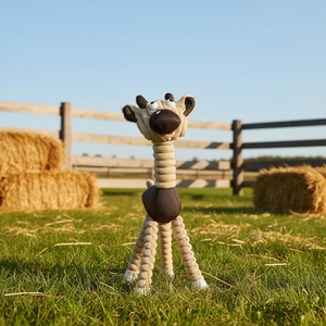 Jouet en corde pour animaux de compagnie en forme de girafe, design flexible de dessin animé, pour animaux de compagnie, utilisation en intérieur, toutes saisons - Product Image 2