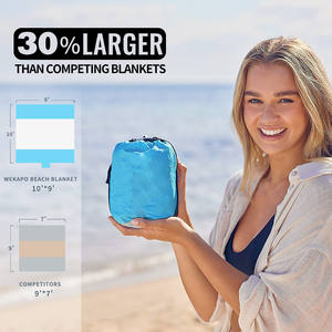 E-RIKE Tapis <span class=keywords><strong>de</strong></span> plage pliable extra large léger et imperméable, sans sable, rembourré, personnalisé, avec sac – Vente en gros - Product Image 2