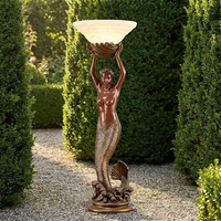 Lampadaire Sculptural Personnalisable en Bronze Femme Européenne – Taille Sur Mesure, Installation Mondiale Incluse, Cadeau Fête Nationale en Métal Coulé