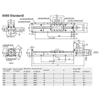 Actuador Lineal KK60 HIWIN de Alta Resistencia y Precisión, Actuador Lineal Eléctrico CNC de 12v 24v 1000mm con Controlador de Motor