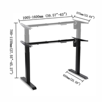 Bureau debout électrique ergonomique intelligent et moderne pour le télétravail, construction en acier inoxydable, hauteur réglable, garantie 3 ans