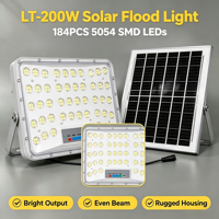 Projecteur LED solaire extérieur 200W IP67 étanche avec télécommande