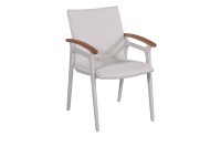 Ensemble de chaises de table à manger modernes en aluminium de 6 places de 7 pièces pour mobilier de jardin d'hôtel extérieur pour villa et cour