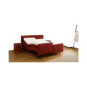 Lit Moderne Luxueux avec <span class=keywords><strong>Sommier</strong></span> Ajustable et Rangement, Revêtement en Velours/Lin/Chenille, Cadre en Bois/Métal Chromé Écologique - Product Image 1