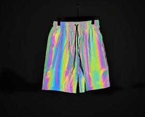 Pantalones cortos reflectantes con forma de seta para <span class=keywords><strong>hombre</strong></span>, <span class=keywords><strong>Bermudas</strong></span> masculinas de estilo Harajuku, de estilo Hip Hop, con luz nocturna, informales, de verano - Product Image 3