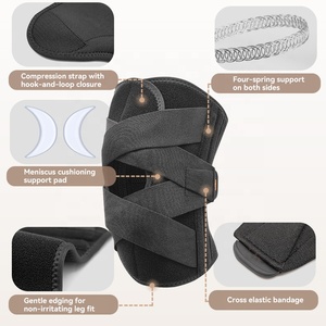 Genouillère antidérapante Boer pour hommes, soulagement <span class=keywords><strong>de</strong></span> la douleur liée à la déchirure du ménisque et à l'arthrite, support professionnel réglable pour la stabilité <span class=keywords><strong>de</strong></span> la rotule - Product Image 2