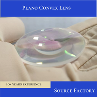 Plano-convex Lens Optical Glass Lenses Dia 43mm Strict Quality Control Multi Coated Reflective Coating for Optics Instruments
