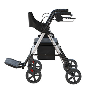 Yade Four-Wheeled <b>Walker</b> Rollator Folding With Seat And Storage Basket For <b>Elderly</b> Mobility Aid Outdoor Use - Product Image 4