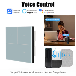 Tuya ZigBee 1-4 gang nhà thông minh tường chuyển đổi ánh sáng Ag Glass Bảng điều chỉnh push button điều khiển từ xa chuyển đổi điều khiển bằng giọng nói với Alexa - Product Image 4