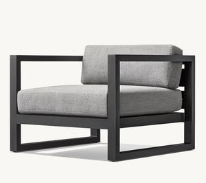 <span class=keywords><strong>MARINO</strong></span> Patio Reposapiés Otomano Cuadrado con Cojín Patio Trasero Exterior Aluminio Otomano para Sillón - Product Image 1