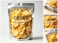 Sachets personnalisés à fermeture éclair, semi-métallisés PET/VMPET/PE avec fenêtre, pour l'emballage de chips de pommes de terre, faible MOQ