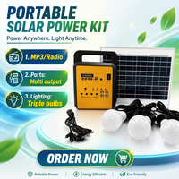 Système d'énergie solaire LED 10W IP54 en ABS pour usage domestique, garantie de 2 ans, générateur multifonction, lanterne de camping, certifié RoHS CE