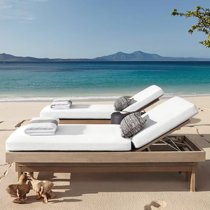 Tumbonas con sombrilla para todo tipo de clima, tumbona plegable de aluminio para playa, tumbona reclinable de aluminio blanco - Product Image 1