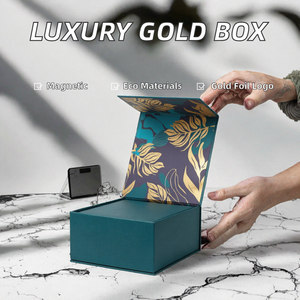 Luxury Custom Logo Gold Foil Shoe <b>Magnetic</b> <b>Gift</b> <b>Box</b> with Recycled Materials Coated Paper Handmade Eco-friendly Rigid Packaging - Product Image 2
