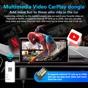 Adaptateur CarPlay filaire vers sans fil Android auto pour voiture universelle, boîtier Ai, lecteur vidéo multimédia <span class=keywords><strong>Netflix</strong></span> YouTube, nouveauté 2023 - Product Image 4