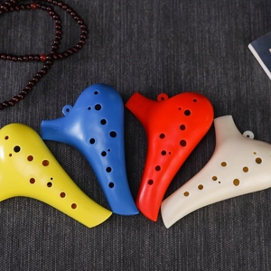 Ocarina de Plástico de 12 Orificios y 7 Colores, Flauta Anticaída, Recuerdo de Viaje, Regalo para Niños, Venta al Por Mayor - Product Image 2