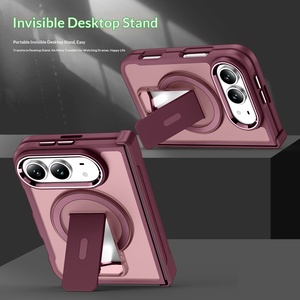 Cover Protettiva Antiurto per Apple 18 Fold, Custodia per Telefono Pieghevole con Supporto in PC+TPU per <span class=keywords><strong>iPhone</strong></span> 18 Ultra - Product Image 2