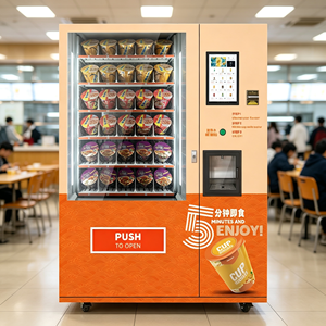 Distributeur automatique de nouilles instantanées personnalisé de 15,6 pouces avec machines à cuire les nouilles et système d'eau chaude par induction - Product Image 1