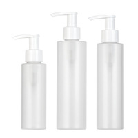 LZ Pack Factory Price PET 100ml 150ml 200ml Flacon de lotion blanc à épaule plate Flacon à pompe en plastique de marque privée pour huile corporelle