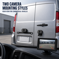 Moniteur sans fil 4,3 pouces 1080P HD à écran partagé, système de vision nocturne pour plaque d'immatriculation, kit de stationnement, caméra de recul pour voiture