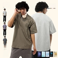 Camiseta Oversize de Punto de 260 GSM, 100% Algodón de Alta Calidad, Ropa Urbana para Hombre, Camisetas Personalizadas para Hombre
