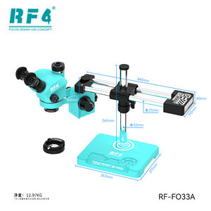RF4 RF-FO33A 三眼実体顕微鏡 7-50倍連続ズーム ダブルブームスタンド顕微鏡 携帯電話PCBはんだ付け修理用 - Product Image 5