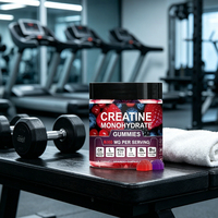 Prêt à expédier : 120 Gummies de Créatine Monohydrate 8000mg Complexe avec L-Carnitine, BCAA, Taurine pour la Croissance Musculaire