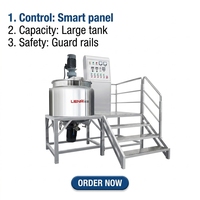 Machine de fabrication de savon liquide 500L en acier inoxydable SUS304 avec agitateur et fonction de chauffage électrique pour produits chimiques - Vente en gros usine