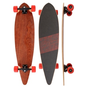 คุณภาพสูงสเก็ตบอร์ดปลารูปร่าง Longboard สีเมเปิ้ลดาดฟ้า Lond บอร์ดต่ําราคาโรงงานที่กําหนดเองที่ดินท่องสเก็ตบอร์ดเปล่า - Product Image 4