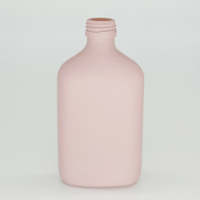 Makronen-Farbige Mattierte Flachglasflasche mit Schraubverschluss Individuell Bemalte Leere Flasche für Wein- und Getränkeverpackungen