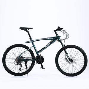 Vélo de montagne 26 pouces en alliage d'aluminium 27 vitesses Suspension Freins hydrauliques Tout-terrain Unisexe Adulte Bleu foncé - Product Image 4