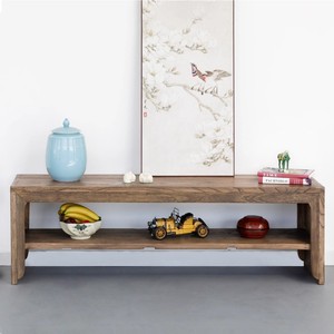 Solid Wood Wabi-Sabi Style Multifunctional TV <b>Cabinet</b> for Small Apartment Living Room <b>Retro</b> Low Display <b>Cabinet</b> for Home Hotel - Product Image 2