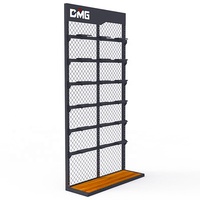 Idées de décoration murale pour le magasin Mingtang, design simple, étagère en métal sur pied, présentoir à chaussures commercial pour magasin de chaussures de sport