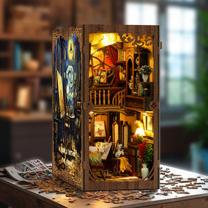 Bibliothèque Magique Book Nook, un puzzle en bois 3D et une maison de poupée avec lumière LED, un <span class=keywords><strong>cadeau</strong></span> fantastique pour adultes - Product Image 2