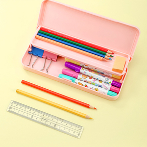 Wholesale custom kids pencil box cases children school students ABS plastic pencil case