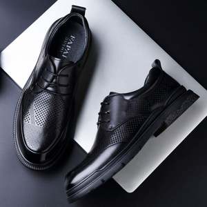 Zapatos de Vestir Negros Clásicos de Alta Calidad, Impermeables, para Otoño, Uso Casual al Aire Libre, Zapatos de Cuero con Cordones para Bodas y Fiestas - Product Image 6