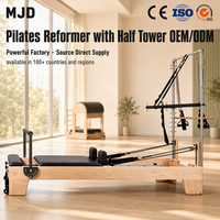 Machine de Pilates Reformer Commerciale en Bois d'Érable avec Demi-Tourne pour Studio de Bien-être