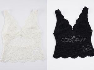 Camisola de encaje sexy con cuello en V y espalda descubierta, top sin mangas de verano Y2K para mujer, ropa de club - Product Image 6