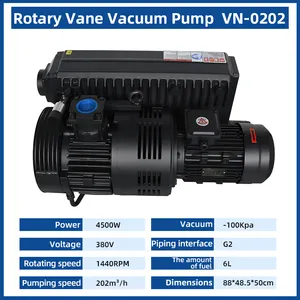 Pompa vakum rotasi, 6HP 119CFM tekanan negatif 380v tahap tunggal untuk kemasan vakum/pemerah