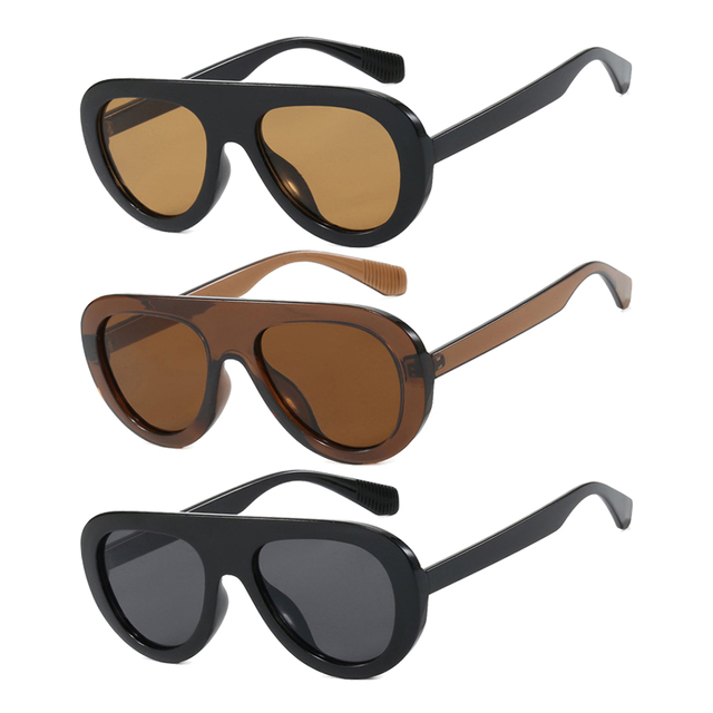China Factory Wholesale Newest Fashion Designs Custom logo Private Label Uv protection Oversized Pc Lens Sunglasses for Women